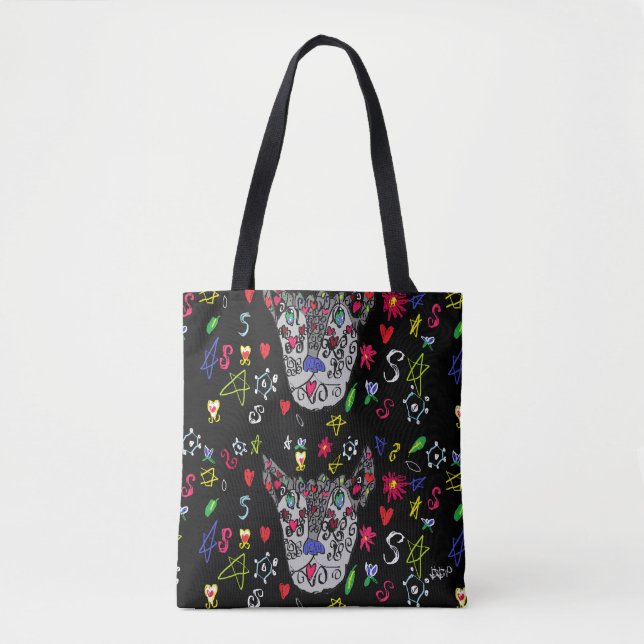 Bolsa Tote Lobo do tatuagem (Frente)