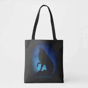 Bolsa Tote Lobo-lobo-silhueta-pincel