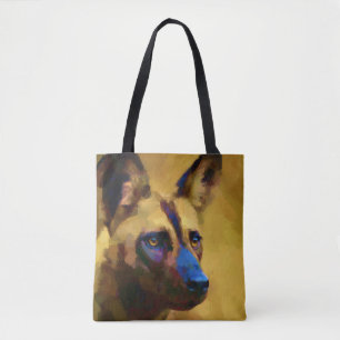 Bolsa Tote Lobo Pintado