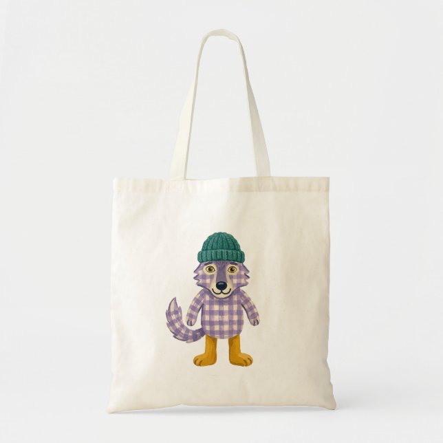 Bolsa Tote Lobo Rústico (Frente)