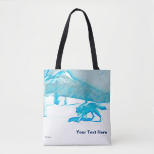 Bolsa Tote Lobo Solitário No WInter