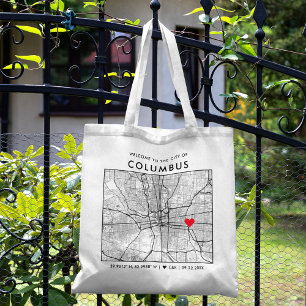 Bolsa Tote Localizador de Amor Columbus   Boas-vindas ao Casa