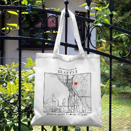 Bolsa Tote Localizador de Amor de Seattle | Casamento