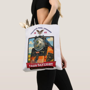 Bolsa Tote Locomotiva a Vapor SP GS-4 Daylight 4449 Impressão