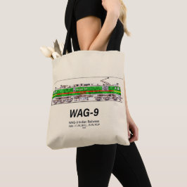 Bolsa Tote Locomotiva WAG-9. Caminho de ferro da Índia