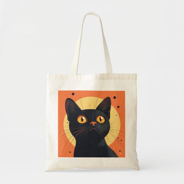 Bolsa Tote Lofi Style Black Cat (Frente)