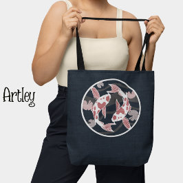 Bolsa Tote Logotipo bonito rosa e preto das obrigações de pei