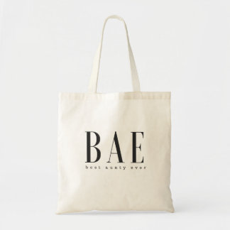 Bolsa Tote Logotipo branco sempre preto do aunty de BAE o
