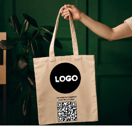 Bolsa Tote Logotipo comercial e código QR | Empresa Profissio