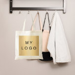 Bolsa Tote Logotipo corporativo da empresa<br><div class="desc">Personalize e adicione o logotipo da sua empresa, </div>