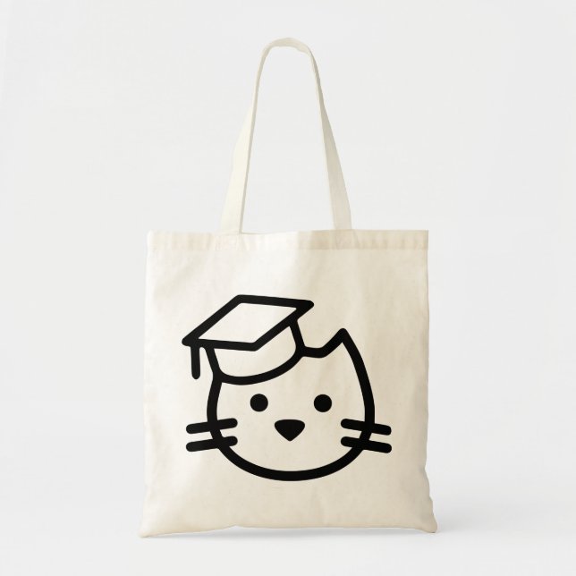 Bolsa Tote Logotipo da academia do gatinho (Frente)