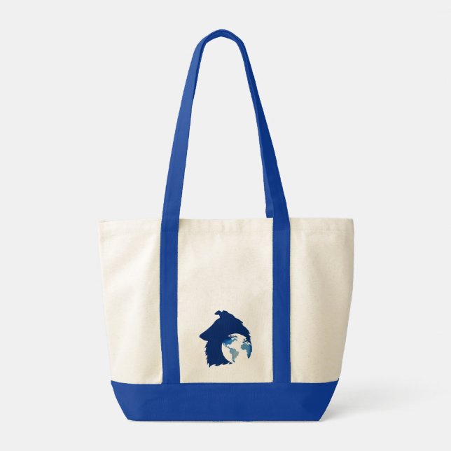 Bolsa Tote logotipo da ColliesWithoutBorders (Verso)