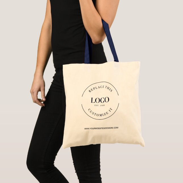 Bolsa Tote Logotipo da empresa site Simples Personalizado (Frente (produto))