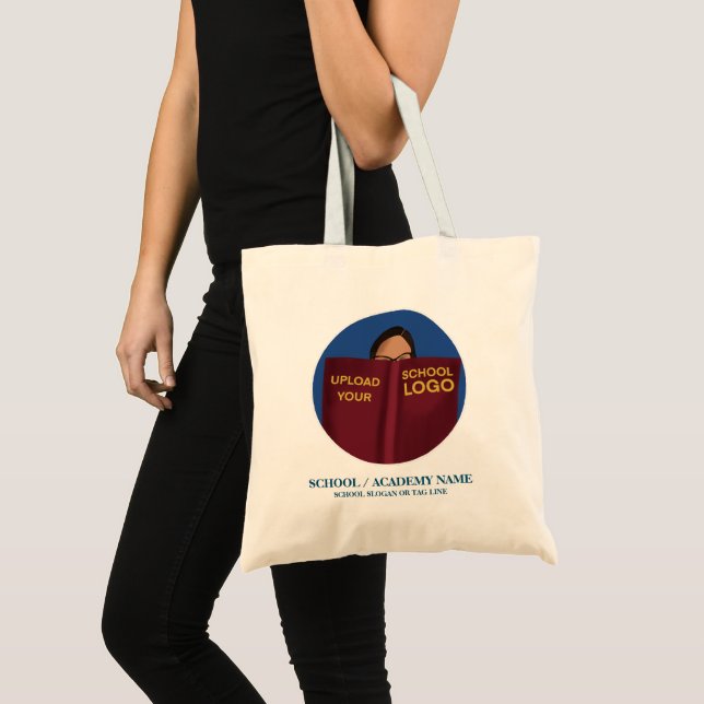 Bolsa Tote Logotipo da escola personalizada | Slogan ou linha (Frente (produto))