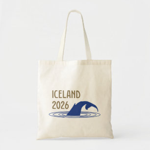 Bolsa Tote Logotipo da Islândia com cauda de baleia para clie