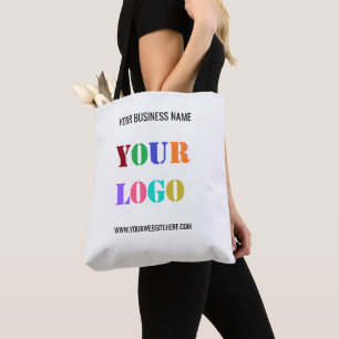 Bolsa Tote Logotipo da sua empresa Texto personalizado Bag Mo