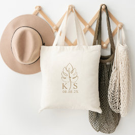 Bolsa Tote Logotipo de Casamento Monográfico Personalizado