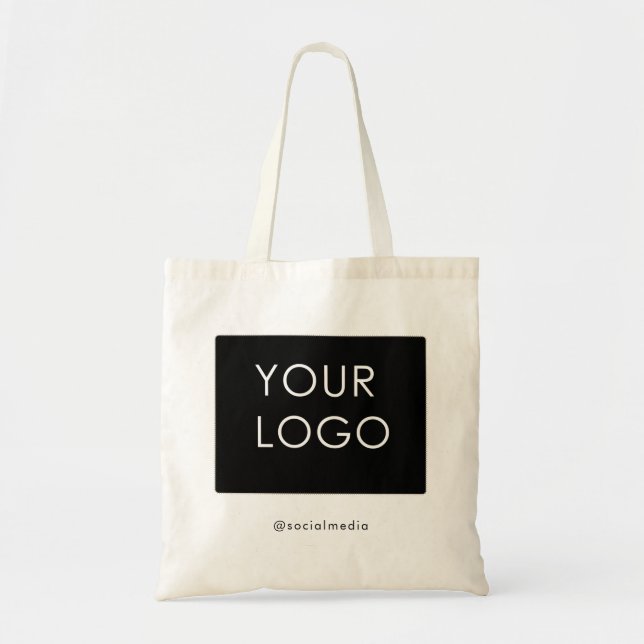 Bolsa Tote Logotipo de empresa profissional moderno (Frente)