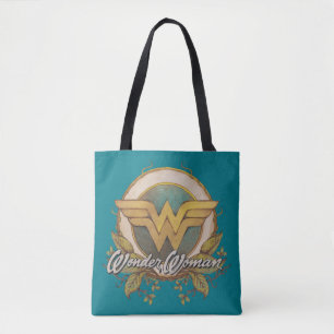 Bolsa Tote Logotipo de Folhagem da Mulher Maravilha