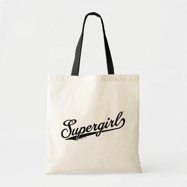 Bolsa Tote Logotipo de nome completo da Supergirl Baseball (Frente)