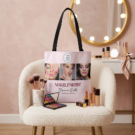 Bolsa Tote Logotipo de Roteiro Rosa Corado Foto Estúdio de Ma