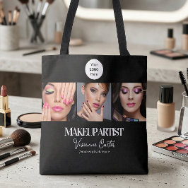 Bolsa Tote Logotipo de Script Preto Branco Foto Estúdio de Ma