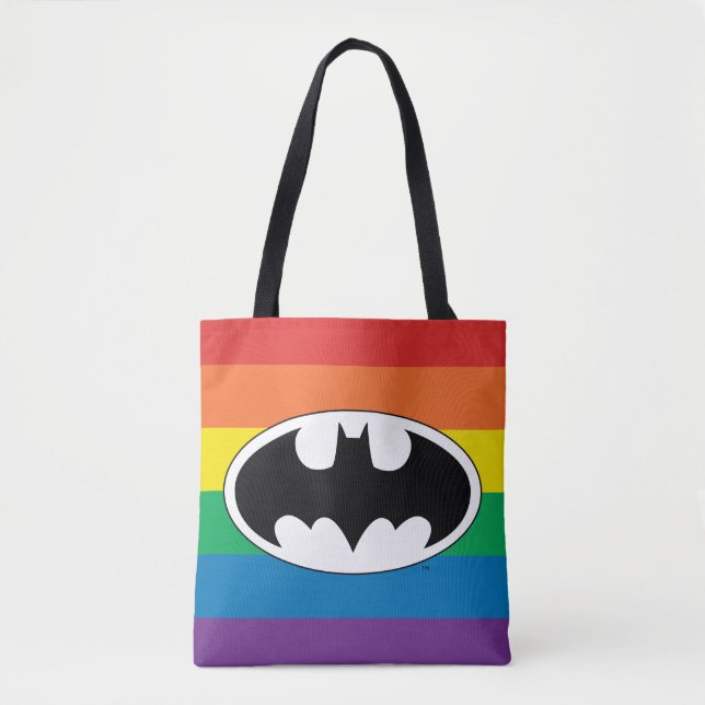 Bolsa Tote Logotipo do Batman Rainbow (Frente)