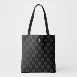 Bolsa Tote Logotipo do Bitcoin (Branco)