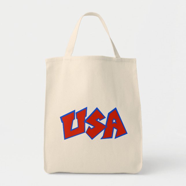 Bolsa Tote Logotipo dos EUA com Estrela-Um (Frente)