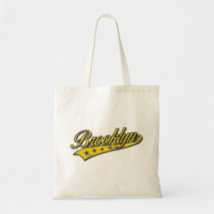 Bolsa Tote Logotipo Dourado do Brooklyn em relevo