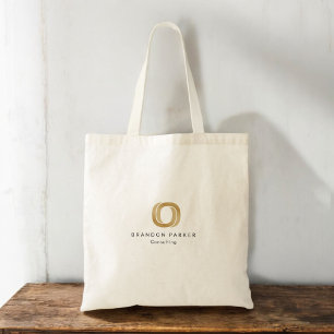 Bolsa Tote Logotipo Dourado profissional simples Empreendedor