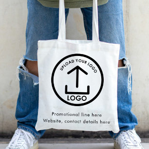 Bolsa Tote Logotipo e texto profissionais modernos simples