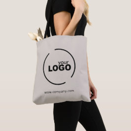 Bolsa Tote Logotipo Empresarial Moderno Profissional Bege