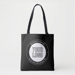 Bolsa Tote Logotipo empresarial ou modelo de texto editável e