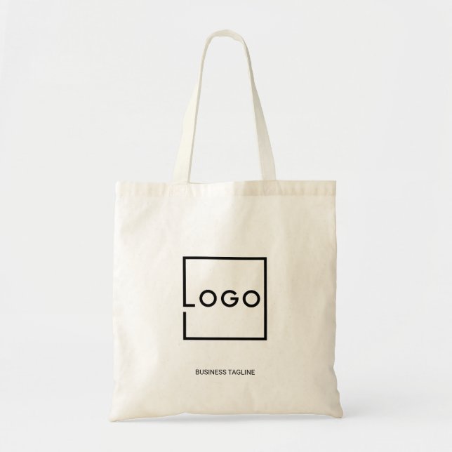 Bolsa Tote Logotipo Empresarial Personalizado com Texto Perso (Frente)