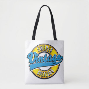 Bolsa Tote logotipo estilo vintage da Svealand Suécia