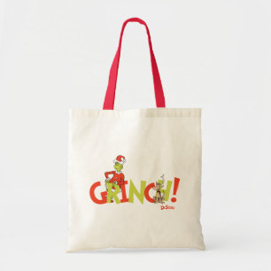 Bolsa Tote Logotipo Gráfico do Personagem Grinch!
