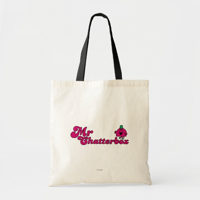 Bolsa Tote Logotipo Magenta Sr. Chatterbox (Frente)