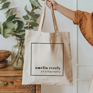 Bolsa Tote Logotipo minimalista moderno - Marca comercial