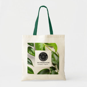 Bolsa Tote Logotipo Moderno de Negócios com Verdor Promoção d