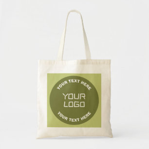 Bolsa Tote Logotipo ou design carregado e texto editável em q