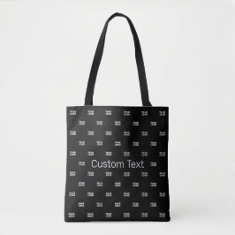 Bolsa Tote Logotipo ou padrão de Design moderno com qualquer 