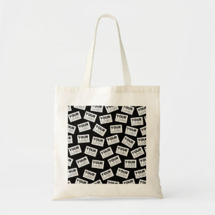 Bolsa Tote Logotipo ou Qualquer Foto Colocados Aleatoriamente