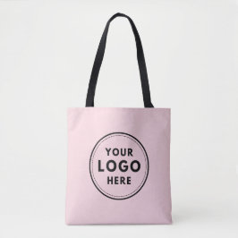 Bolsa Tote Logotipo personalizado cor-de-rosa pincelado Marca