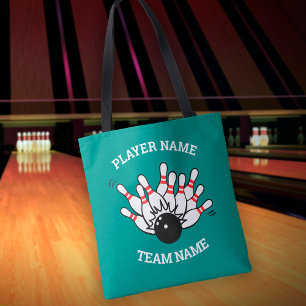 Bolsa Tote Logotipo Personalizado de Equipe de Boliche com No
