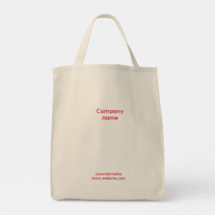 Bolsa Tote Logotipo personalizado simples e elegante aqui da
