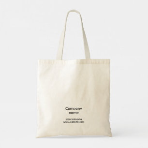 Bolsa Tote Logotipo personalizado simples e elegante aqui da 