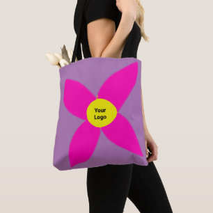 Bolsa Tote Logotipo personalizado simples e elegante aqui emp