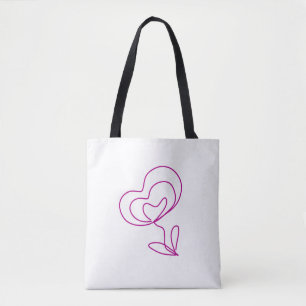Bolsa Tote Logotipo personalizado simples e elegante aqui emp