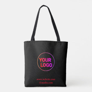 Bolsa Tote Logotipo personalizado simples e elegante aqui era